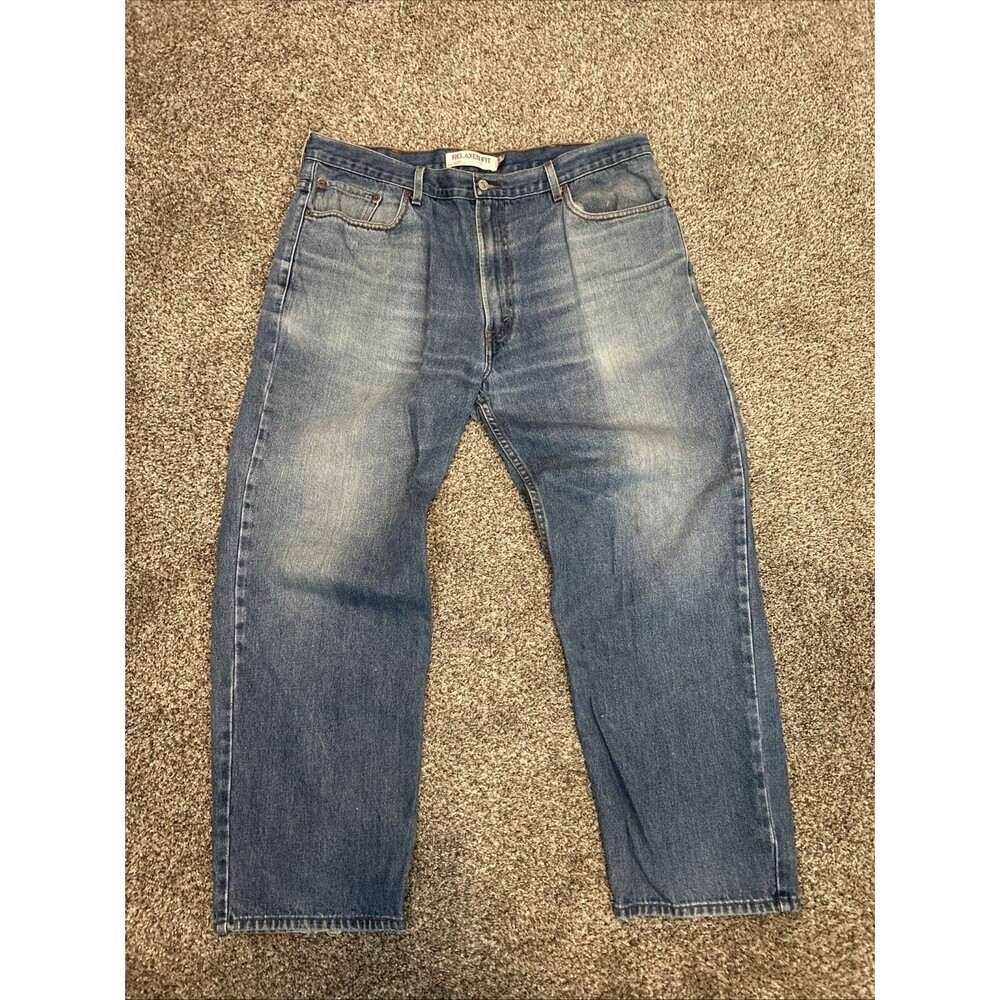 Vintage Y2K Levi's 550 Relaxed Fit Baggy Faded Denim Blue Jean Mens Size 40 x 30